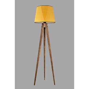 Tripod lambader yanık altıgen hardal abajurlu Mustard Floor Lamp