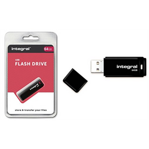 INTEGRAL BLACK USB 2.0 memorijski stick 64GB