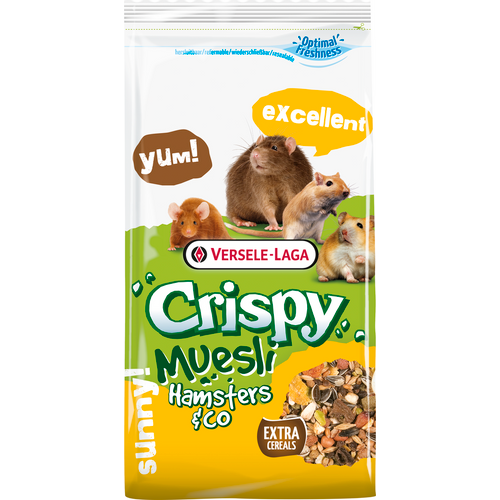 Versele-Laga CRISPY MUESLI HAMSTERS&CO 1 kg, kompletna hrana za glodare slika 1