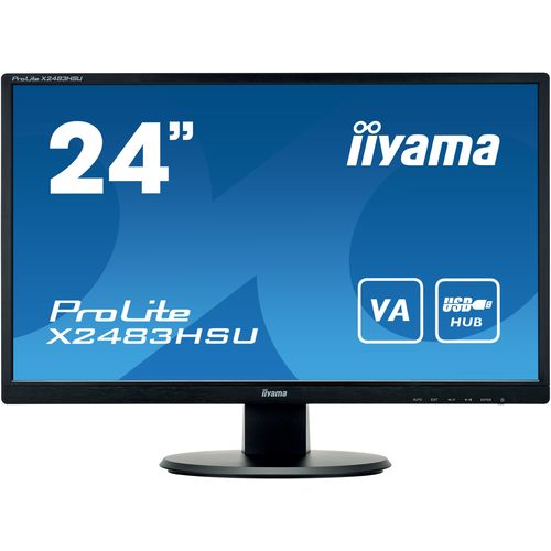 IIYAMA Monitor 24" VA-panel, 1920x1080, 250cd/m², 4ms, HDMI, DisplayPort, USB-HUB, Speakers (23,8"VIS) slika 1