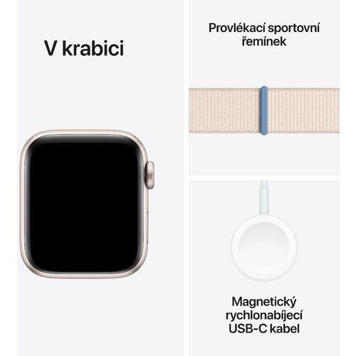 Apple Watch SE GPS 40mm Starlight with Starlight Sport Loop slika 8