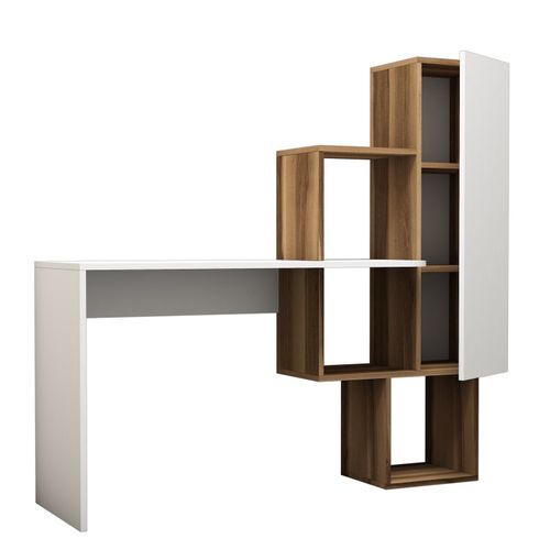 Açelya - Walnut, White WalnutWhite Study Desk slika 4