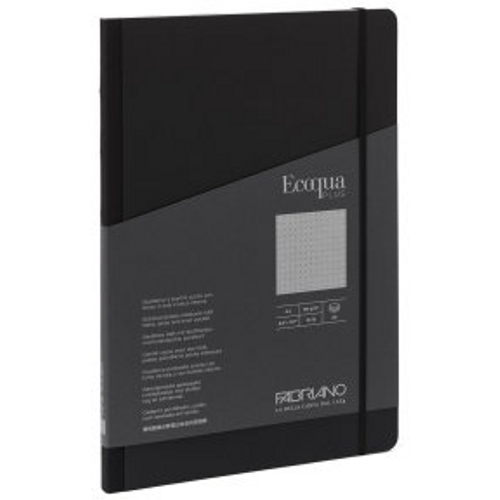 FABRIANO notes Ecoqua plus pocket šiven s platnenim rubom 9x14 90g 80l na točkice nero 19149008 slika 1