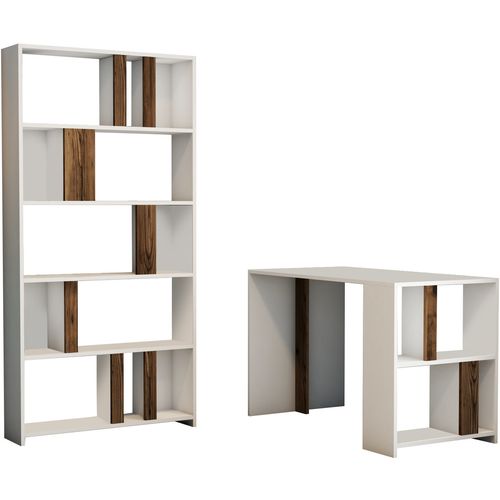 Lima - White, Walnut White
Walnut Study Desk & Bookshelf slika 2