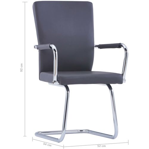 Konzolne blagovaonske stolice od umjetne kože 6 kom sive slika 28