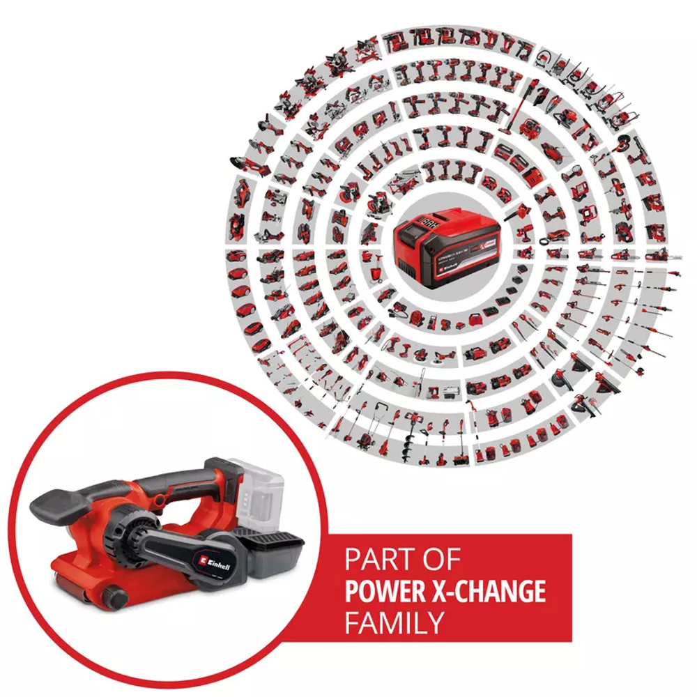 Einhell PXC aku tračna brusilica TP-BS 18/457 Li BL-Solo slika 2