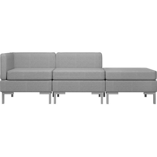 3-dijelni set sofa od tkanine svjetlosivi slika 3