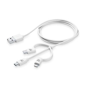 Cellularline kabel 3u1 - Micro USB, TYPE-C, Lightning