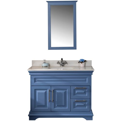 Hanah Home Huron 42 - Blue Blue Bathroom Furniture Set (2 Pieces) slika 6
