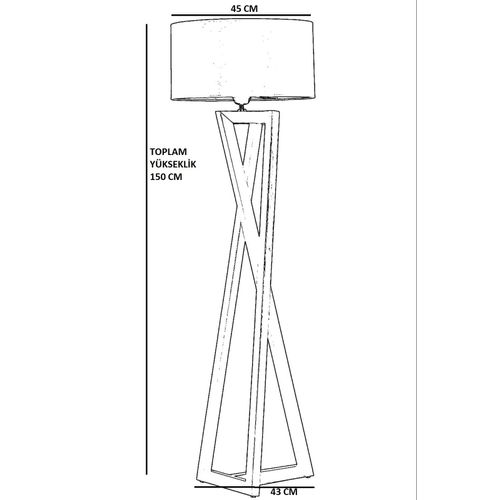 Podna lampa Maçka 8747-4 u crnoj boji slika 4