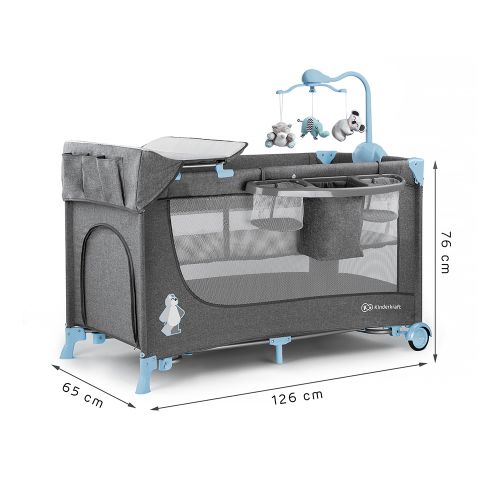 Kinderkraft Putni krevetić s dodacima Joy plava slika 6