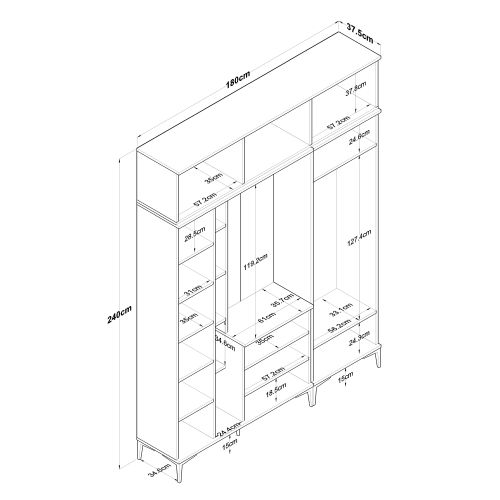 EA121 - 2765 Walnut
White Hall Stand slika 13