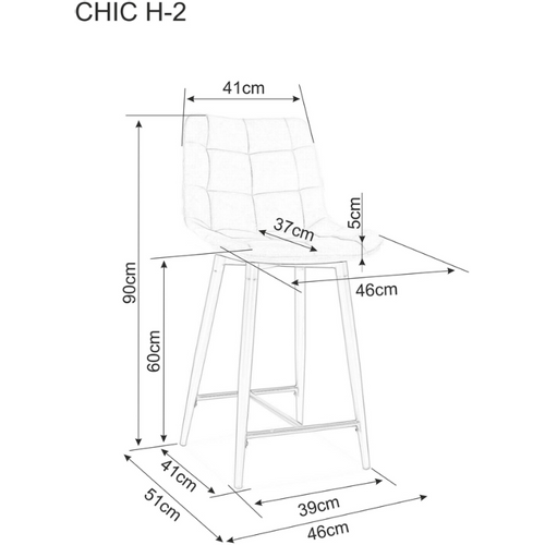 Barska stolica CHIC H-2 - Tkanina slika 7