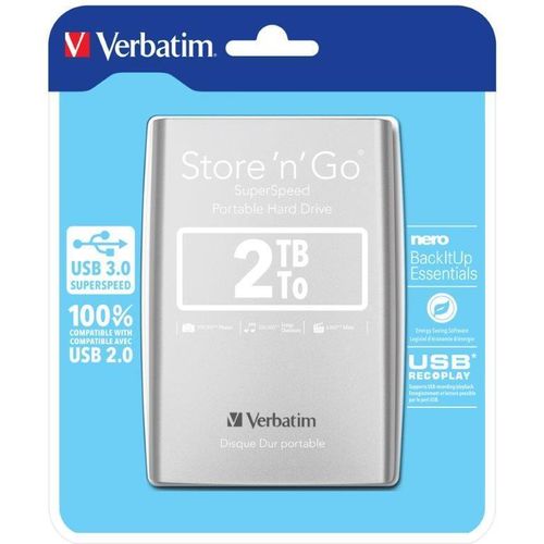 Verbatim HDD 2TB 3.0 Sivi (53189) slika 2