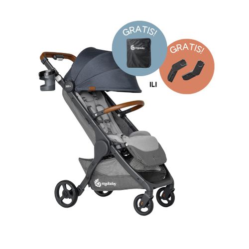 Ergobaby Metro+ Deluxe kompaktna gradska kolica London Grey + GRATIS adapteri za autosjedalicu ili ruksak za kolica  slika 1