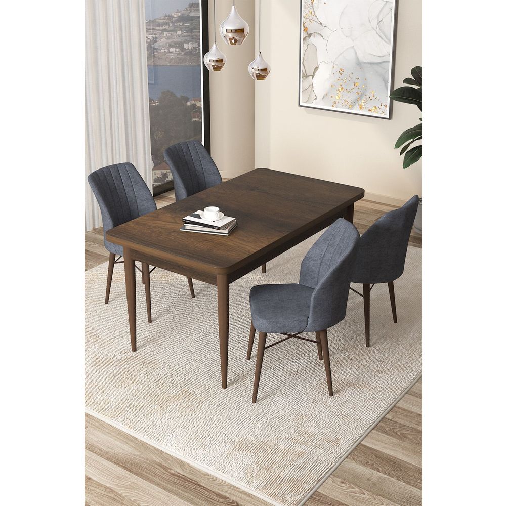 Arp - Baroque, Fume Baroque Set Trpezarijskog Stola i Stolica (5 Komada) slika 1