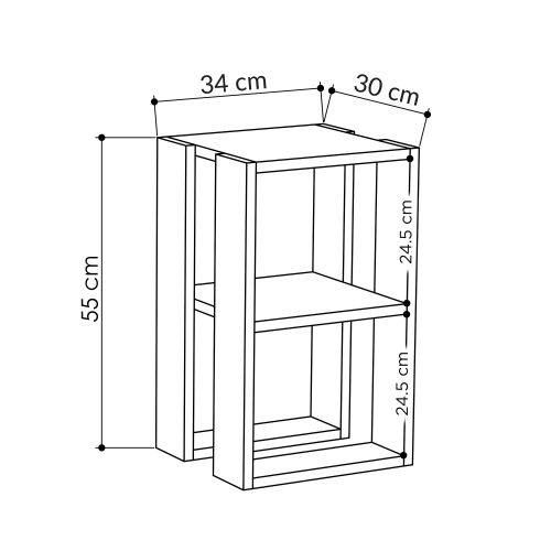 Lonie - White White Nightstand slika 3