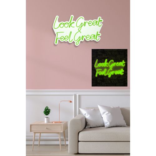 Wallity Ukrasna plastična LED rasvjeta, Look Great Feel Great - Green slika 3