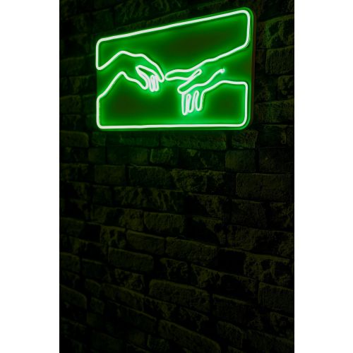 Wallity Ukrasna plastična LED rasvjeta, Creation of Adam - Green slika 11