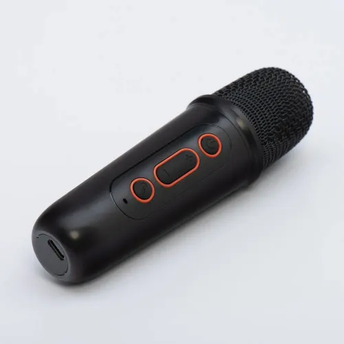 Bluetooth LED bežični karaoke zvučnik s mikrofonom crni slika 3