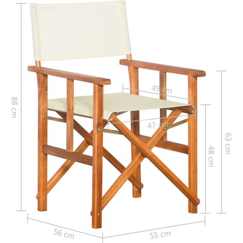 Redateljske stolice 2 kom od masivnog bagremovog drva slika 43