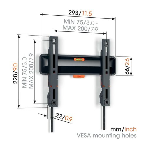 Vogels TVM3203, zidni nosač za ekrane od 19"-50", fiksni, do 30kg slika 2