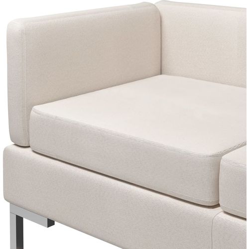 6-dijelni set sofa od tkanine krem slika 7