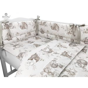 MimiNu Posteljina set 5 elem. Forest Beige (za krevetić 120x60 cm)