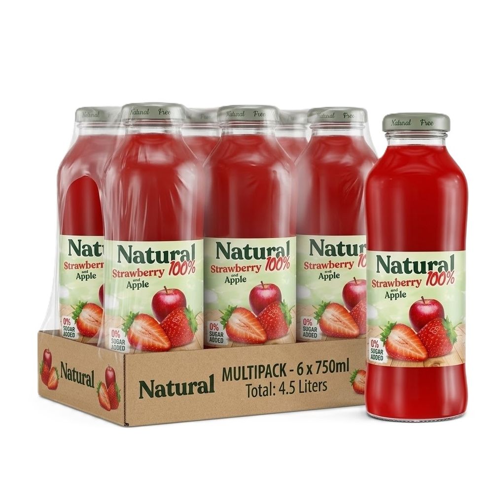 Natural 100% sok Jagoda flaša 750ml x 6 kom  slika 1