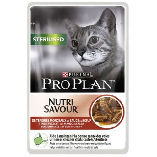 Purina Pro Plan Nutri Savour Cat Sterilised Govedina 85 g slika 1