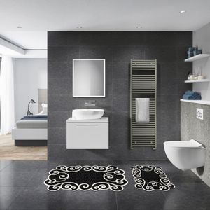 Set prostirki za kupatilo (2 komada) 21010915Sy, boje: crna, bijela