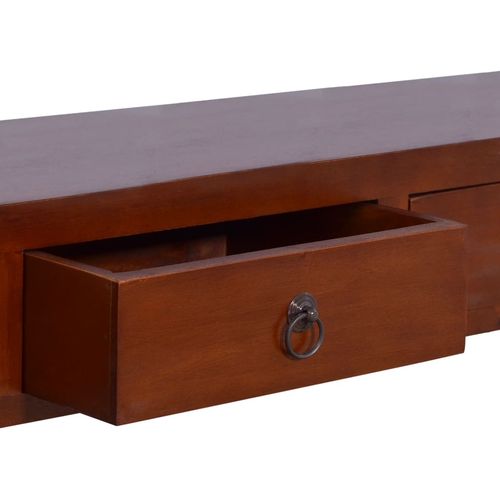 Konzolni stol klasični smeđi 120x30x75 cm od drva mahagonija slika 13