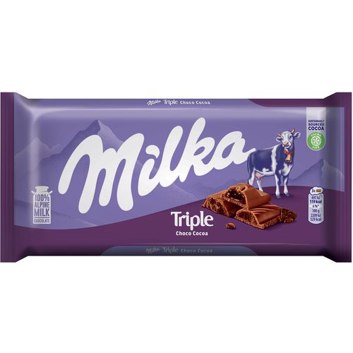 Milka čokolada triple choco cocoa 90g slika 1