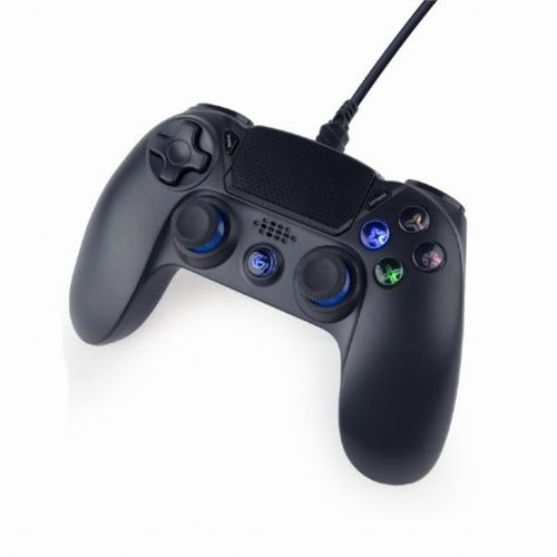 Gembird Wired vibration game controller for PlayStation 4 or PC, black slika 1