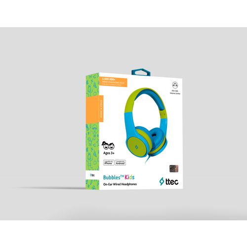 Dječje Slušalice - HeadPhones + Microphone - Blue/Green - Bubbles  Kids slika 4