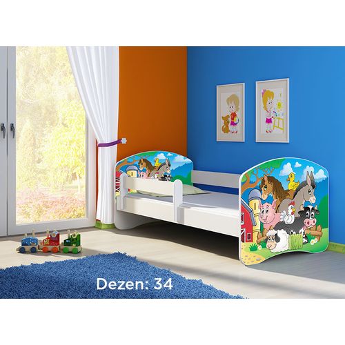 Deciji krevet ACMA II 140x70 + dusek 6 cm WHITE34 slika 1