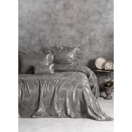 Dafne - Anthracite Anthracite Double Bedspread Set slika 1