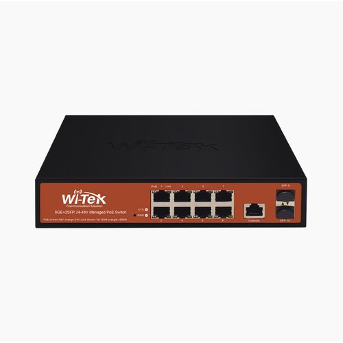 Wi-Tek WI-PMS310GF-Alien 8GE+2SFP Ports 24V/48V Mixed L2 Managed PoE Switch with 8-Port PoE slika 2