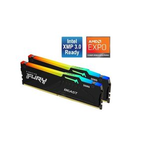 Kingston Fury Beast RGB 32GB Kit (2x16GB) DDR5-5600 DIMM PC5-38400 CL36, 1.25V