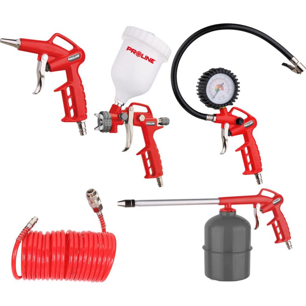 Set pneumatskih pištolja sa crijevom Proline 66343 5-dijelni slika 1