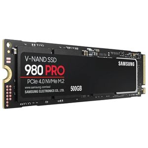 Samsung MZ-V8P500BW M.2 NVMe 500GB SSD 980 PRO, V-NAND, Read up to 6900 MB/s, Write up to 5000 MB/s (single sided), 2280