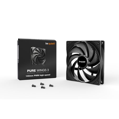 be quiet! BL109 Pure Wings 3 140mm PWM High-speed, Fan speed up to 1800rpm, Noise level 30.4 dB, 4-pin connector PWM, Airflow (72.2 cfm / 122.6 m3/h) slika 2