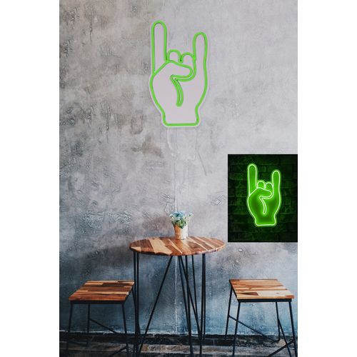 Wallity Ukrasna plastična LED rasvjeta, Rock N Roll Sign - Green slika 3