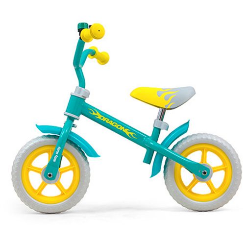 Milly Mally dječji bicikl bez pedala Dragon tirkizno-žuti slika 1