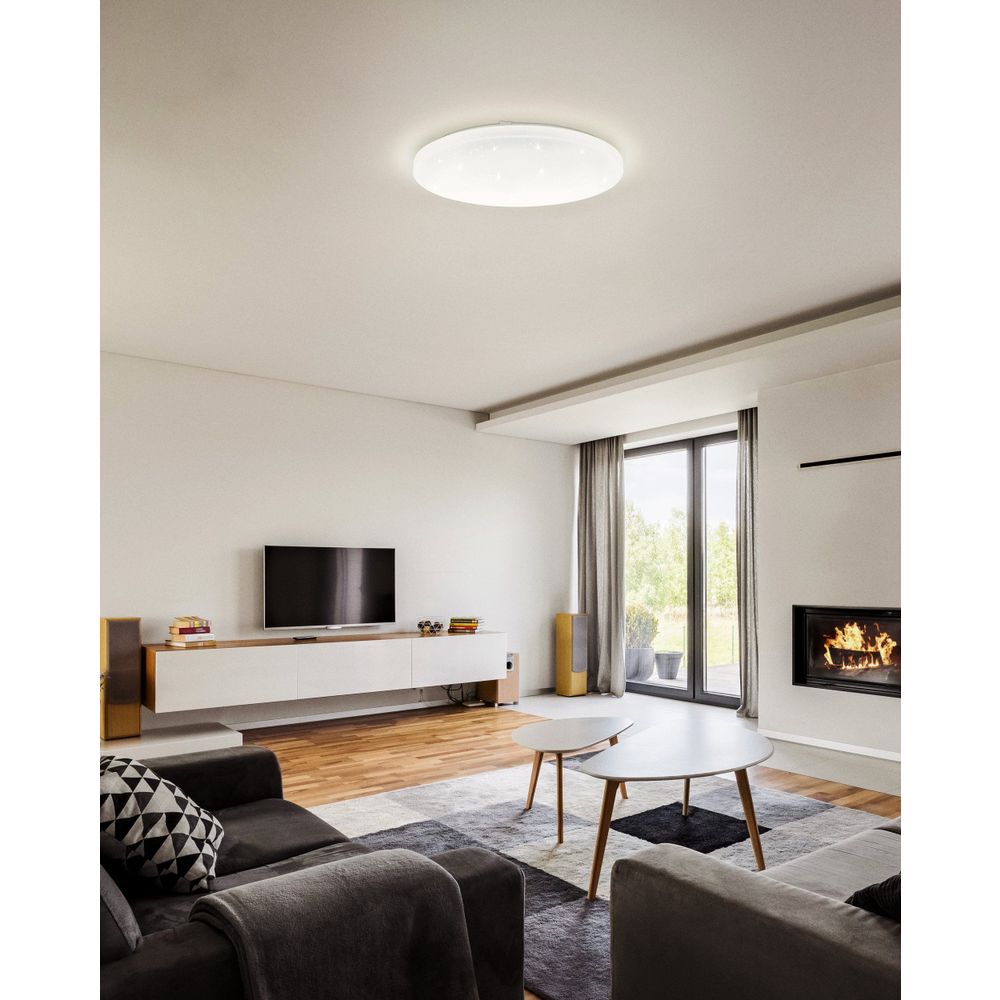 Eglo Frania-a plafonjera LED, 12W, promjer 300mm, sa daljinskim upravljačem, dimabilna, bijela/kristal slika 2