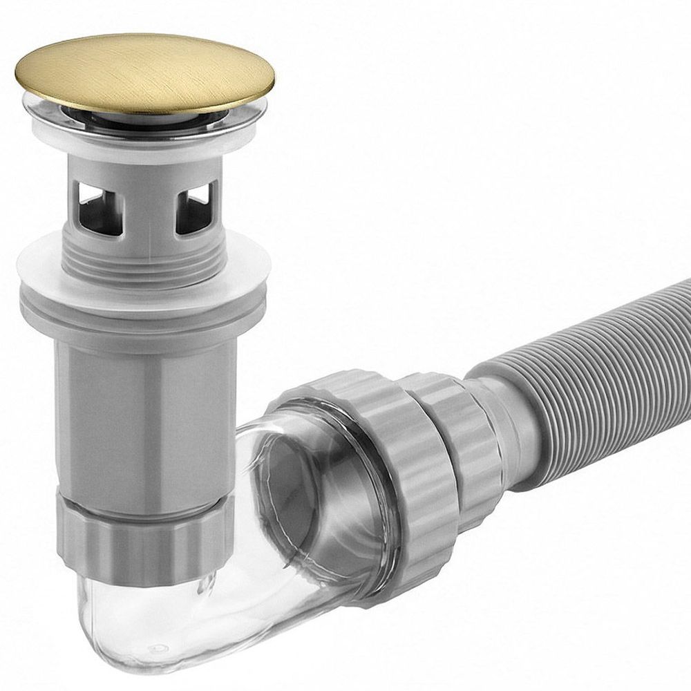 Sifon za umivaonik s click-clack ventilom REA Flow Brush Gold slika 10
