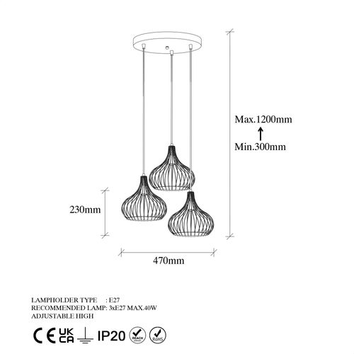 Opviq Luster, 942FLG1603 slika 6