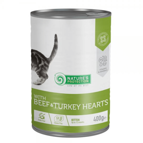 NP Kitten Beef&Turkey Hearts - 400g slika 1