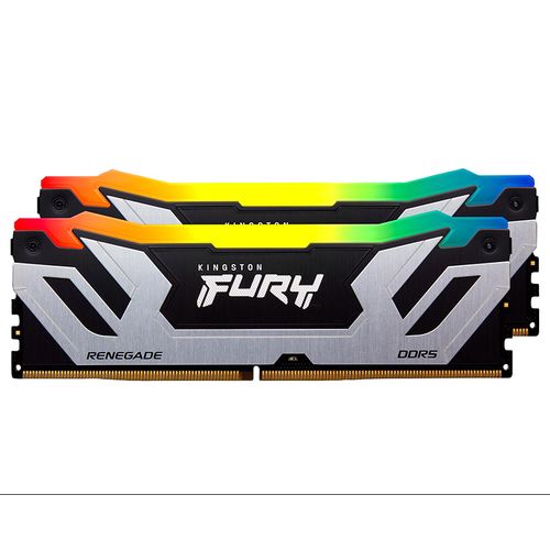 Kingston CUDIMM DDR5 48GB (2x24GB kit) 8400MT/s KF584CU40RSK2-48 FURY Renegade Silver RGB XMP slika 1