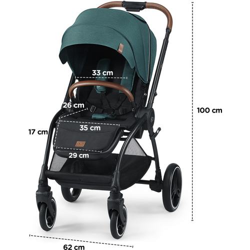 Kinderkraft Kolica Evolution Cocoon 2u1, siva slika 21